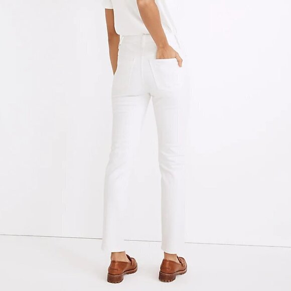 Madewell Perfect Vintage High Rise Tapered Leg Jeans Tile White Size 32 NWT - Picture 2 of 9